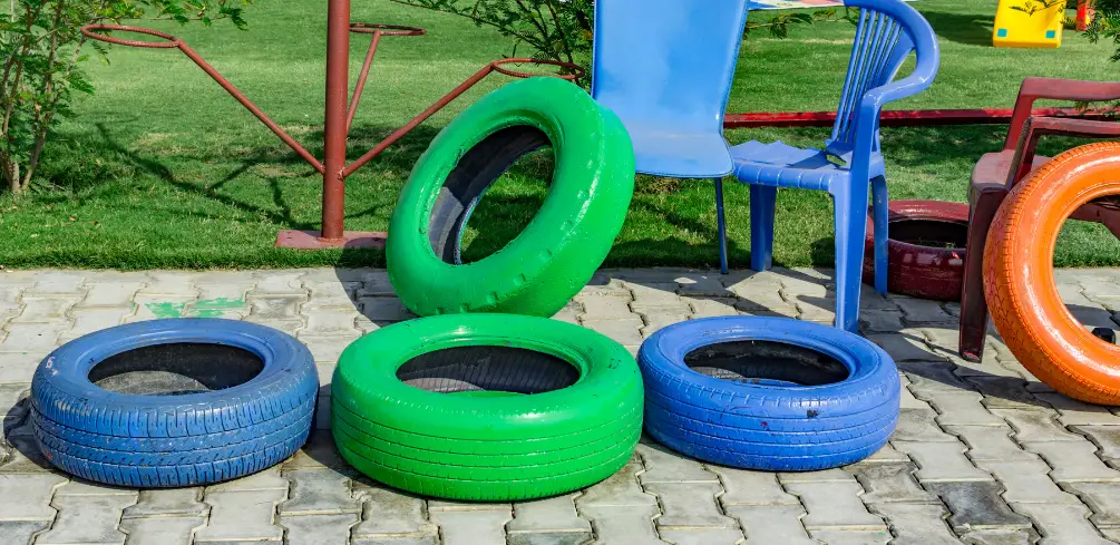 Paint Tires For Playgrounds