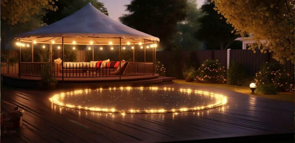 Incorporating Lighting for Nighttime Use Of Trampoline