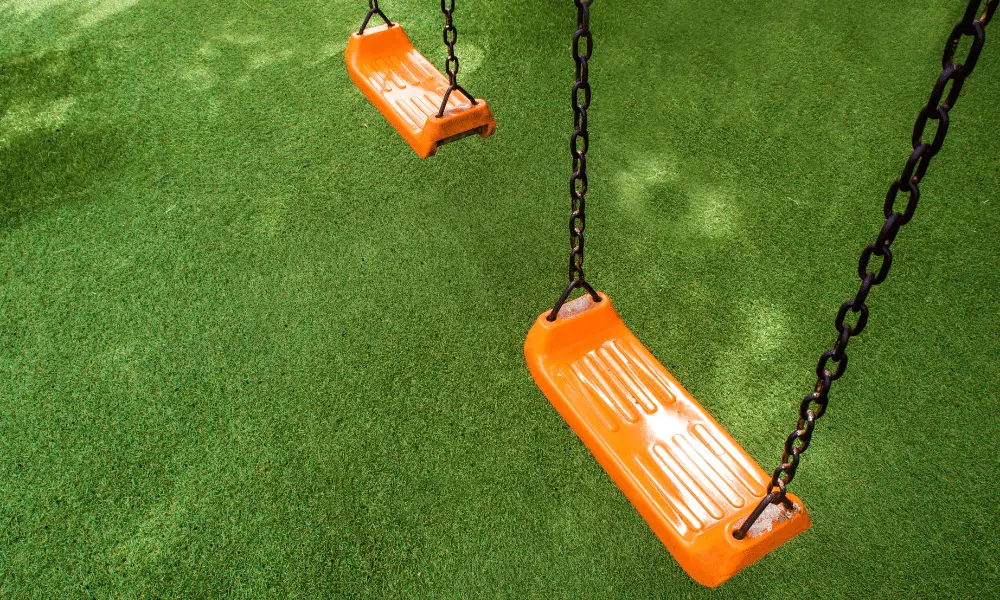 Replacing Artificial Grass around a Swing Set