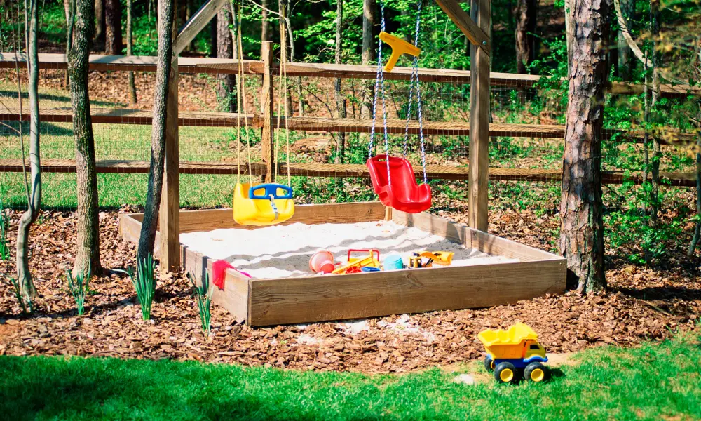 Adding a DIY Sandbox with a Cover to the Backyard