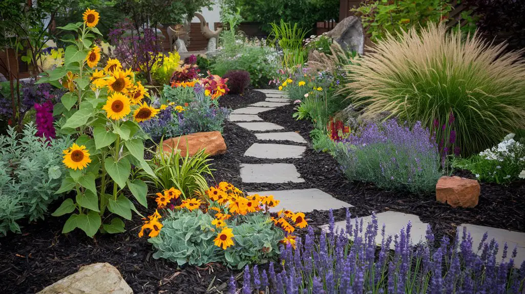 backyard flower bed design