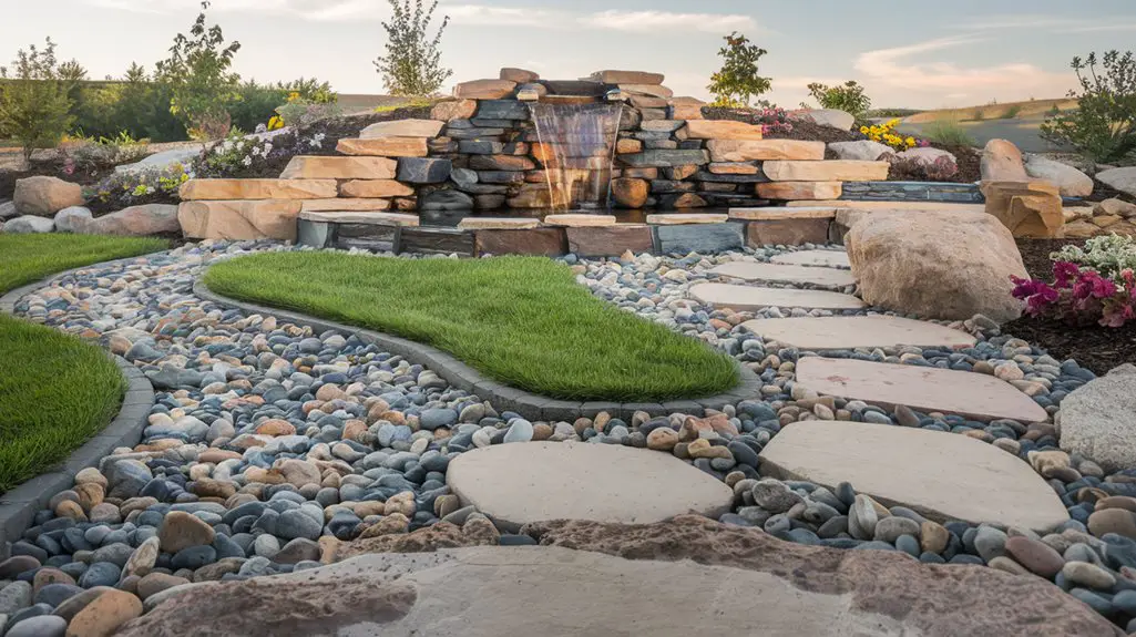 backyard stone features ideas