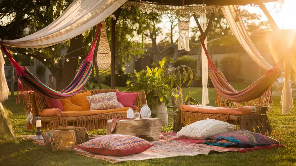 bohemian outdoor seating ideas
