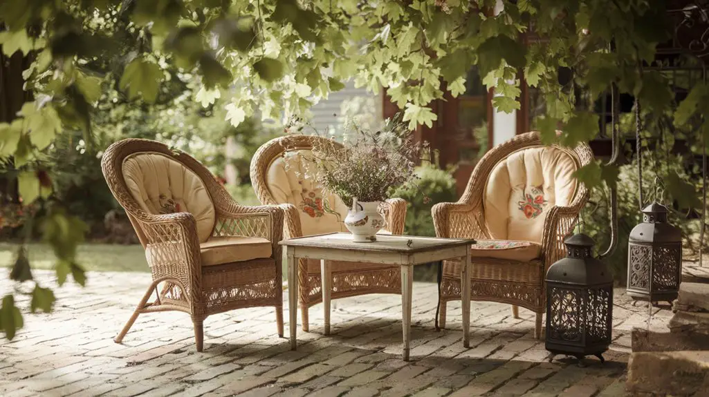 charming vintage backyard seating