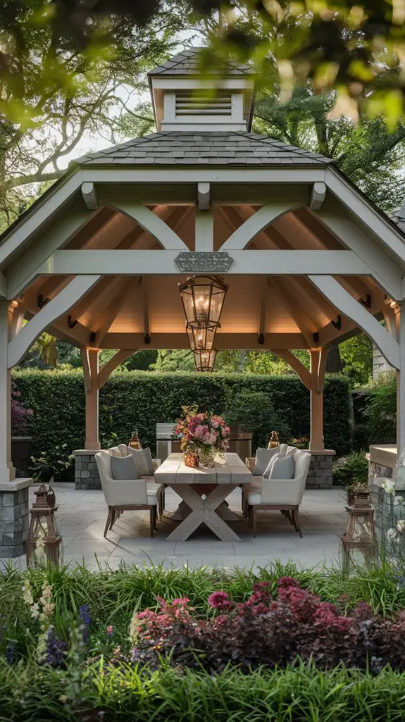 elegant outdoor dining shelter