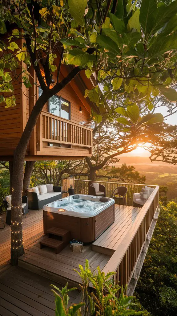 elegant treehouse with spa