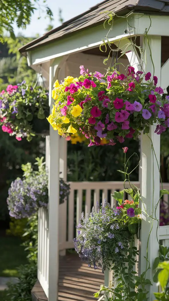 flower filled gazebo retreat