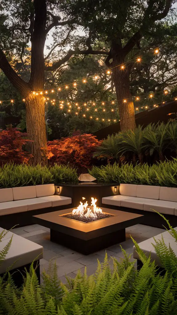 modern fire feature oasis