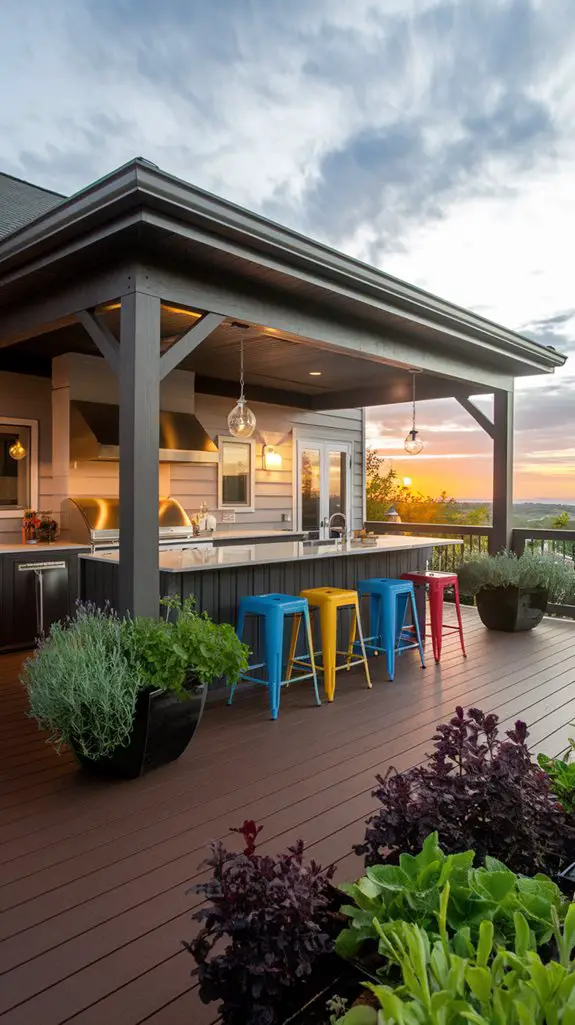 outdoor kitchen deck design