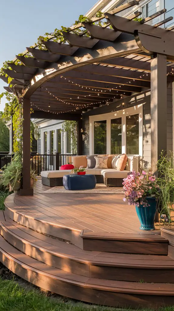 pergola on wraparound deck