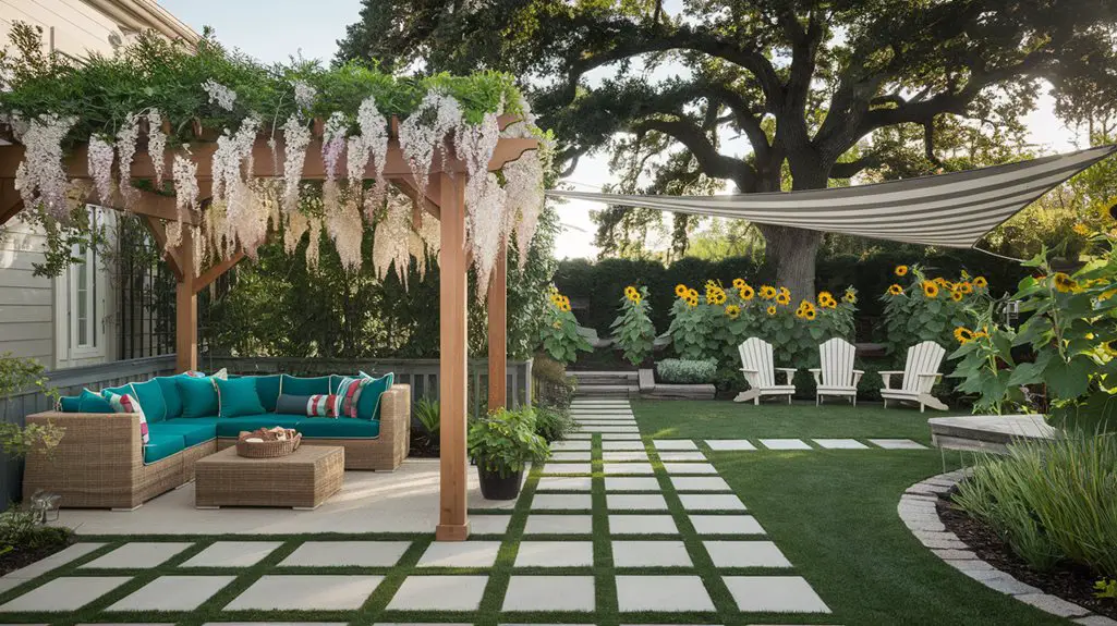 shaded backyard seating ideas