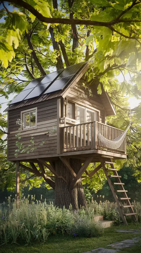 solar powered off grid treehouse