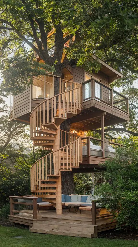 spiral staircase treehouse design