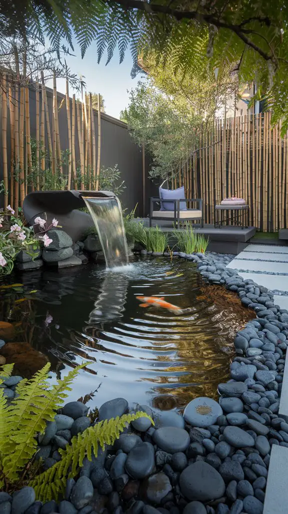 tranquil water feature ambiance