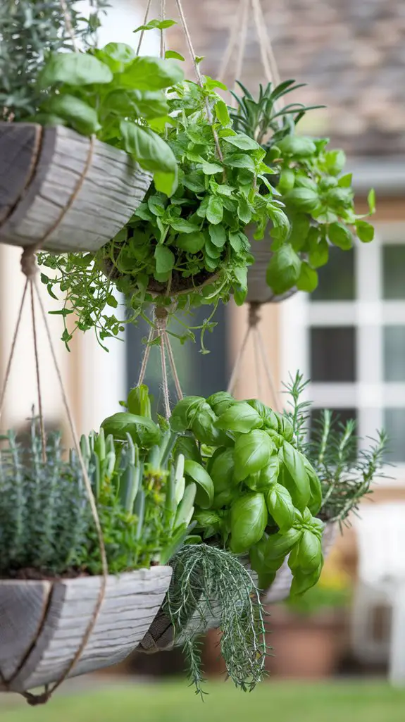 vertical gardening with herbs