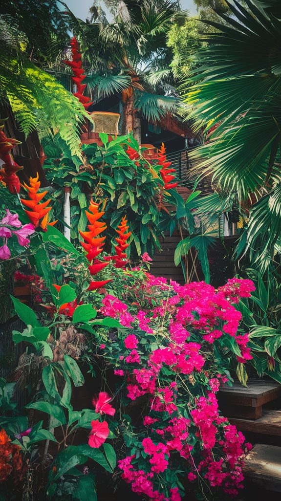 vibrant hues from blossoms
