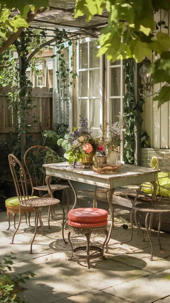vintage outdoor seating options