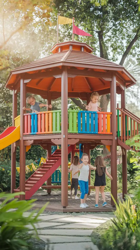 active multi level play structures