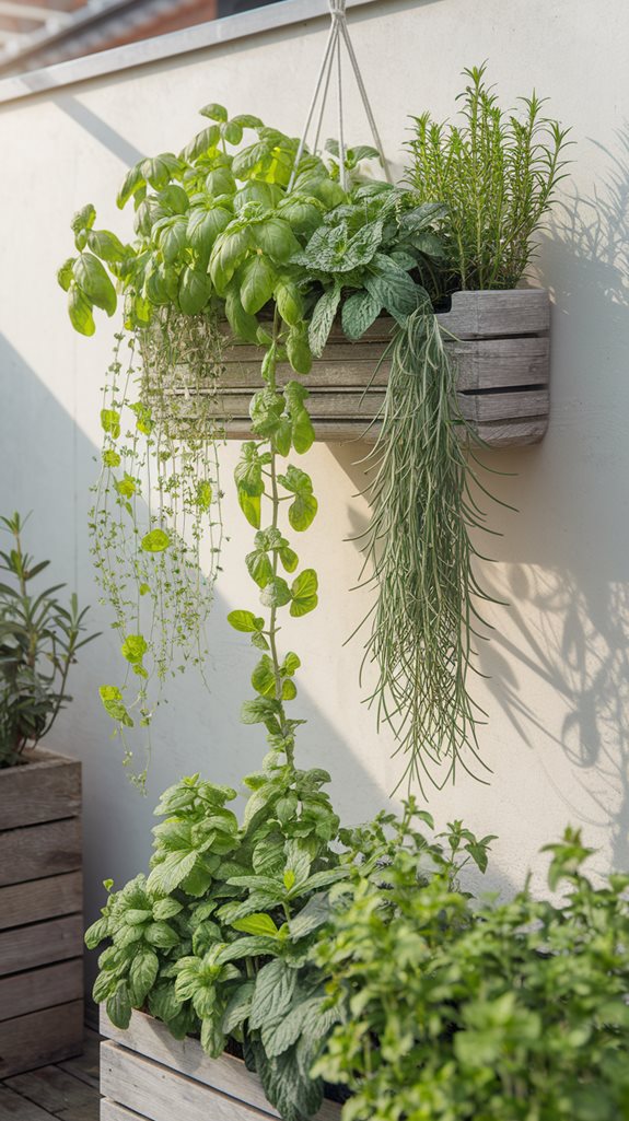 aesthetic hanging herb gardens