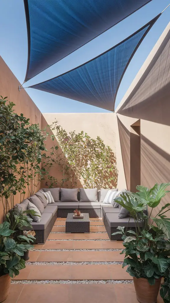 angular corner sail shades