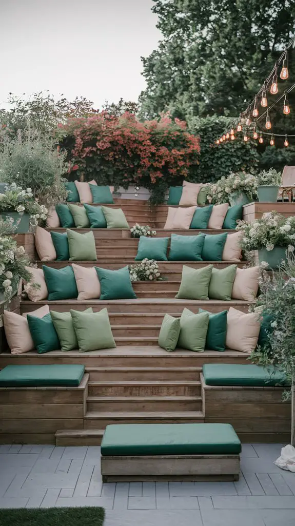 backyard tiered seating design