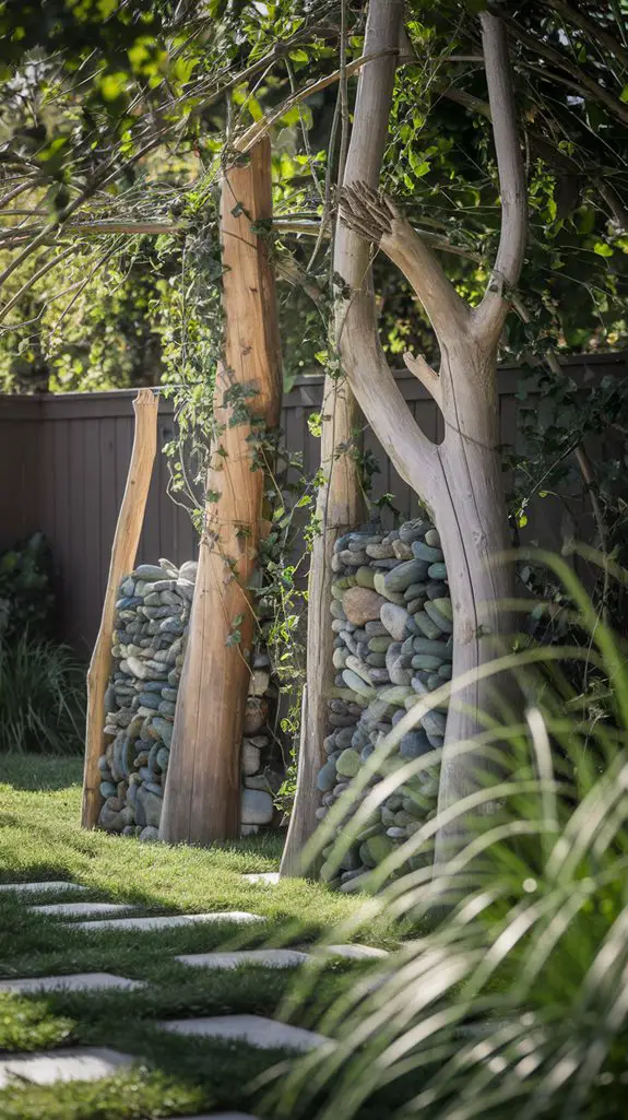 beautifully weathered natural installations