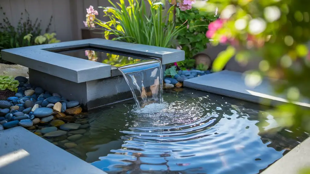 compact backyard water features