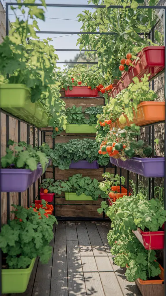 compact vertical vegetable gardens