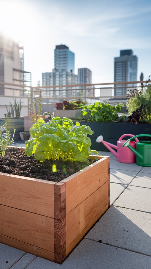 constructing a garden bed