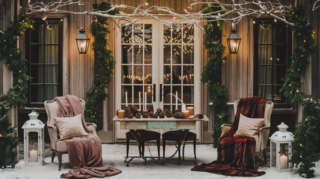 cozy winter patio decor