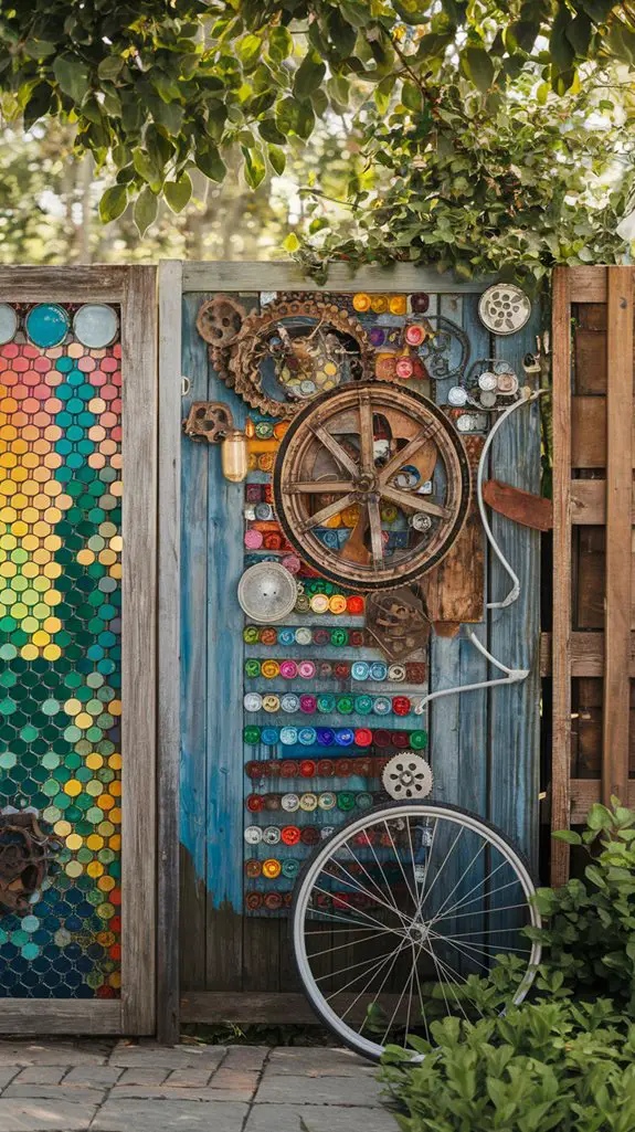 creative fence from upcycling