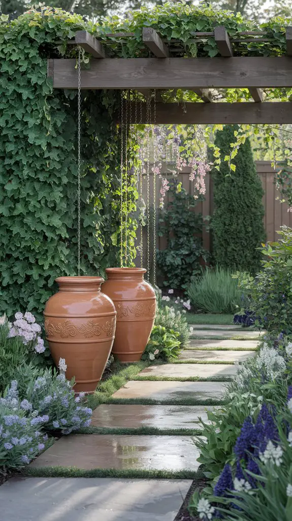 decorative rainwater collection elements