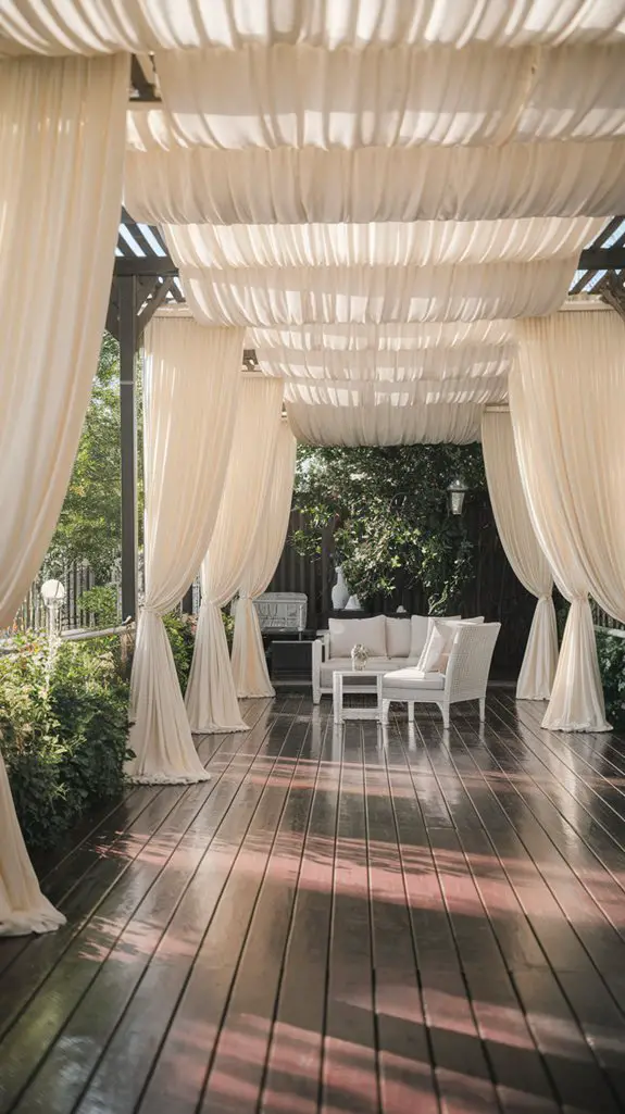 elegant fabric covered pergolas