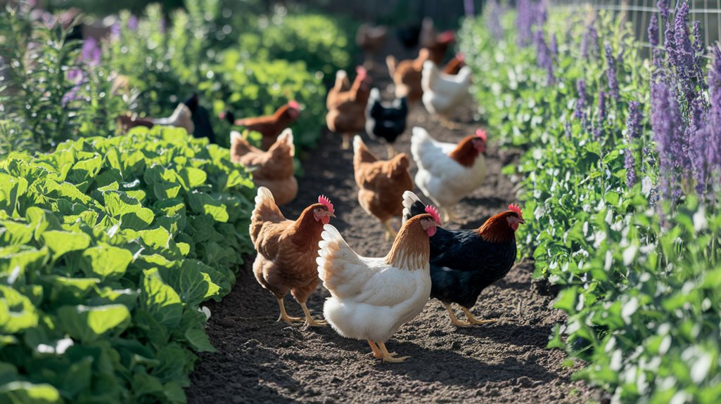 enhance garden with chickens