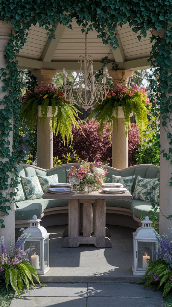 enhancing gazebo with plants