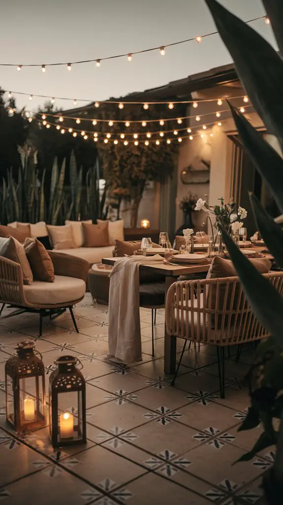 evening gathering ambient lighting