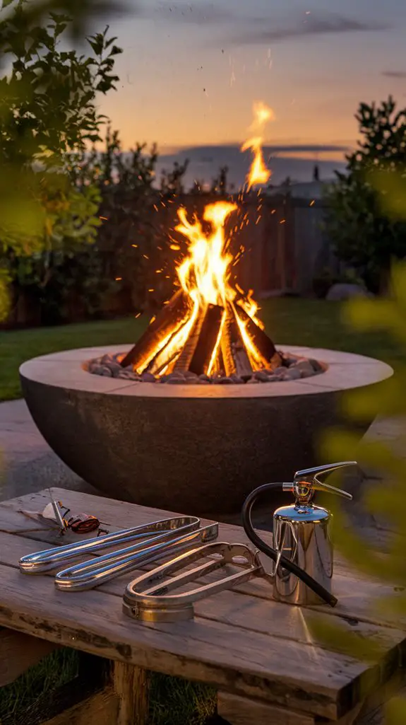 fire pit tools accessible