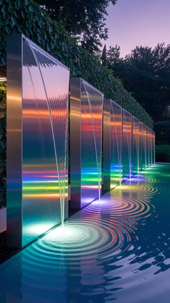 glowing waterfall evening atmosphere