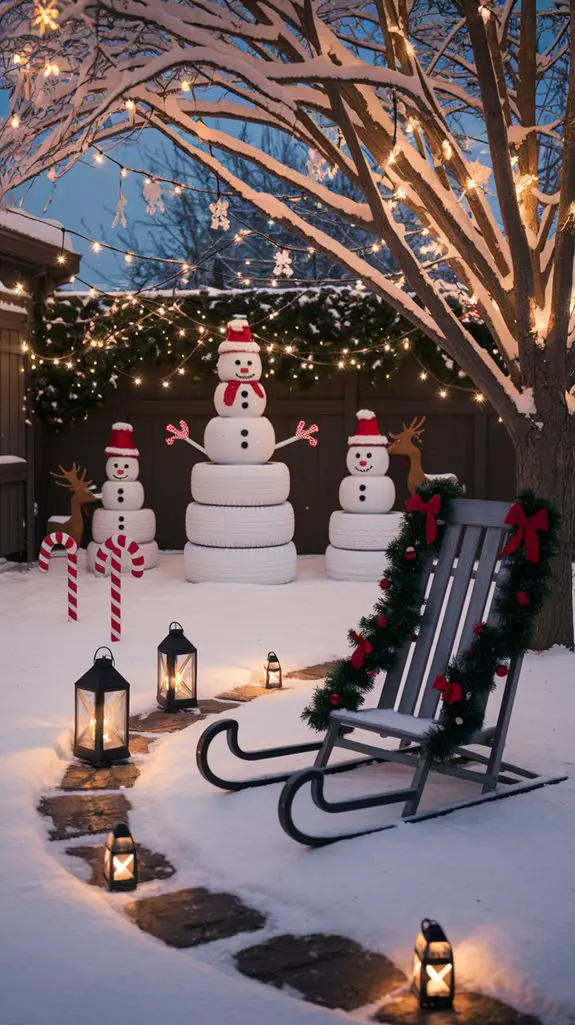 homemade festive yard decor