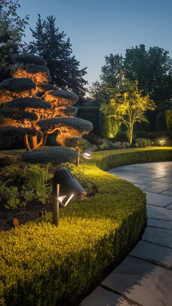 landscape feature illumination spotlights