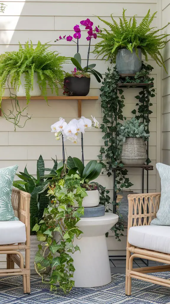 lush potted plant decor
