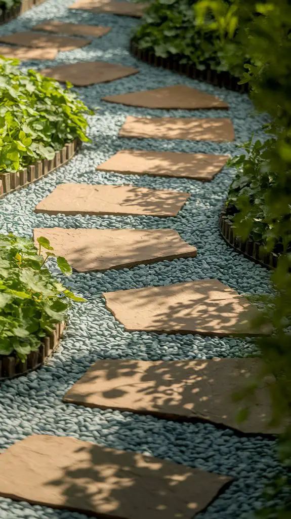 natural stone gravel paths