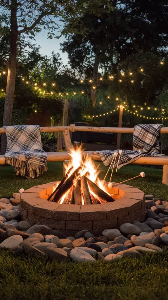outdoor fire feature installation