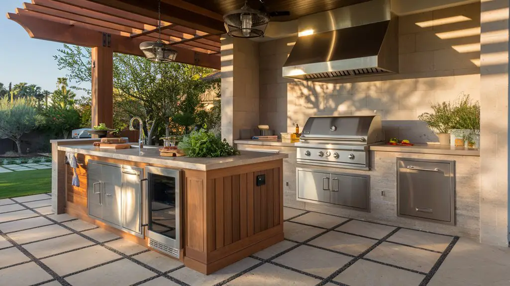 outdoor kitchens with refrigeration
