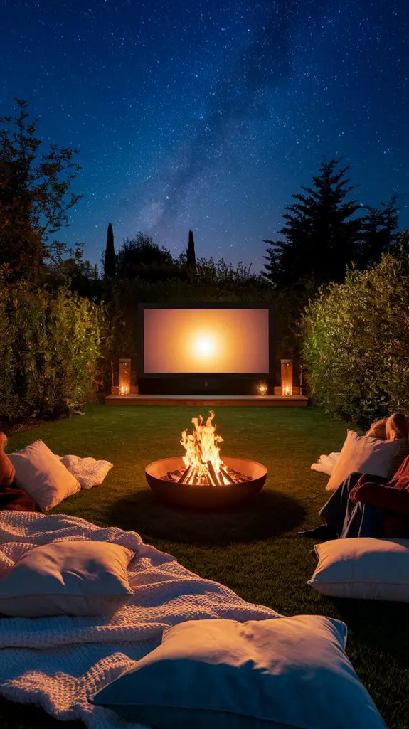 outdoor movie fire experience