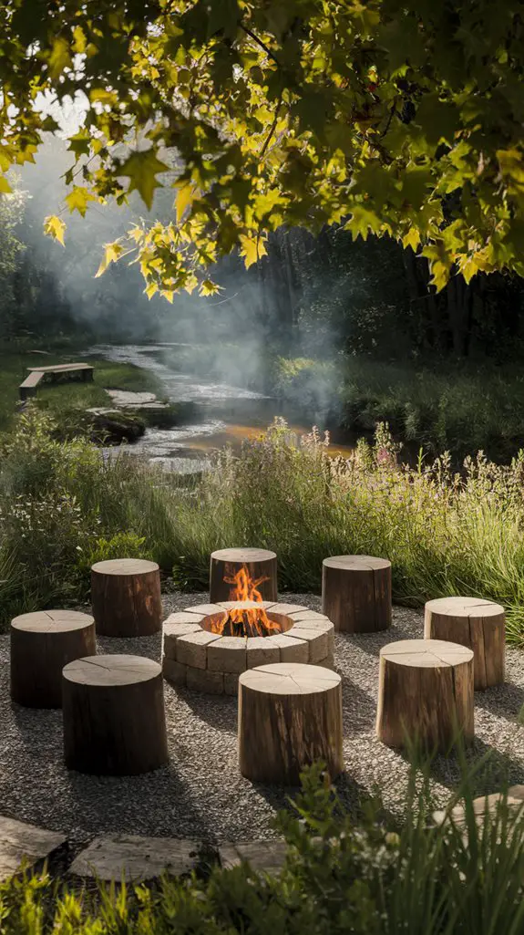 outdoor stone fire features