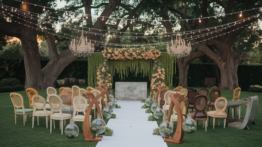 outdoor wedding art installations