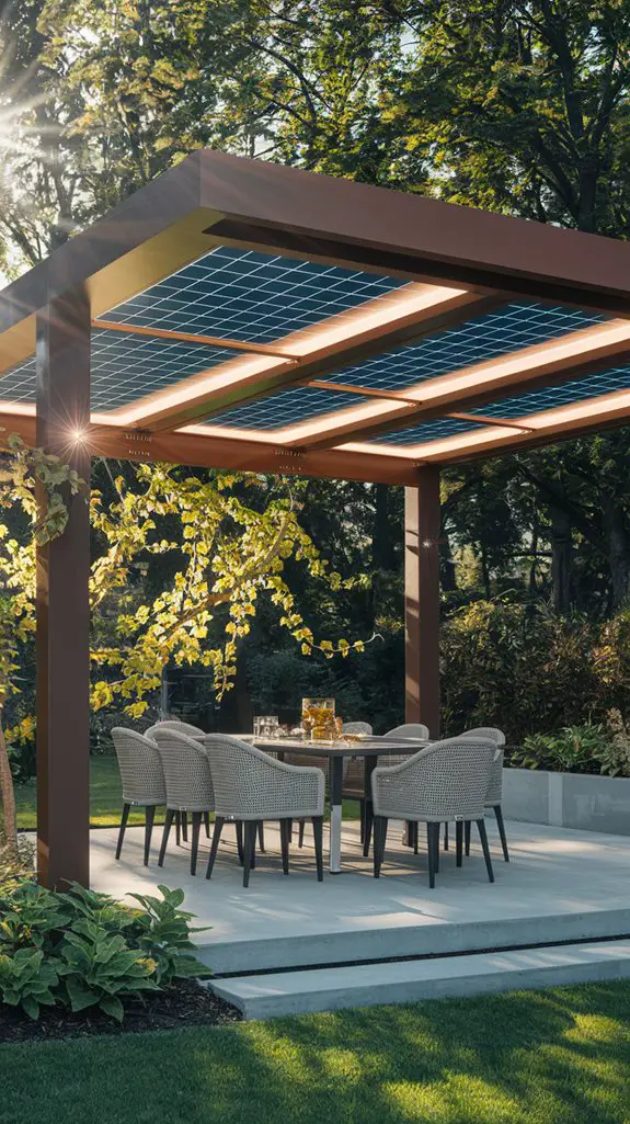pergola panel lighting system