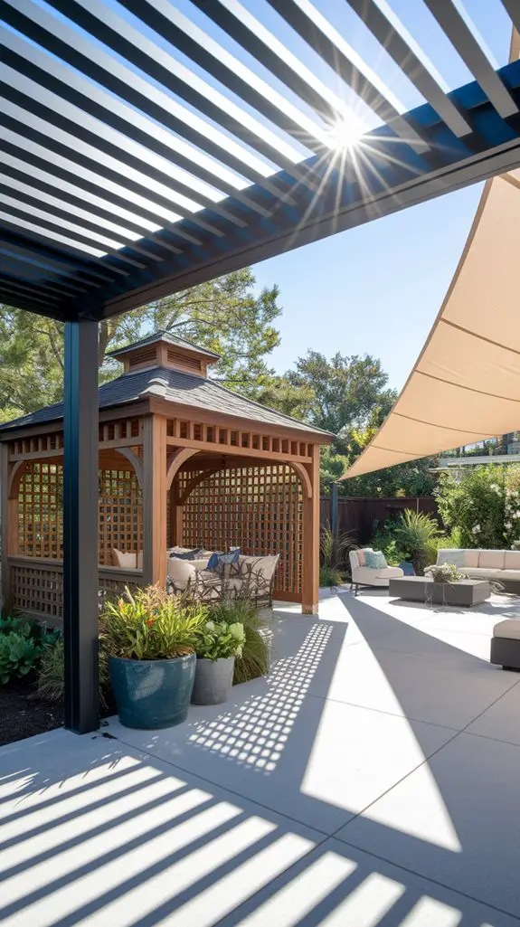 permanent patio shade structures