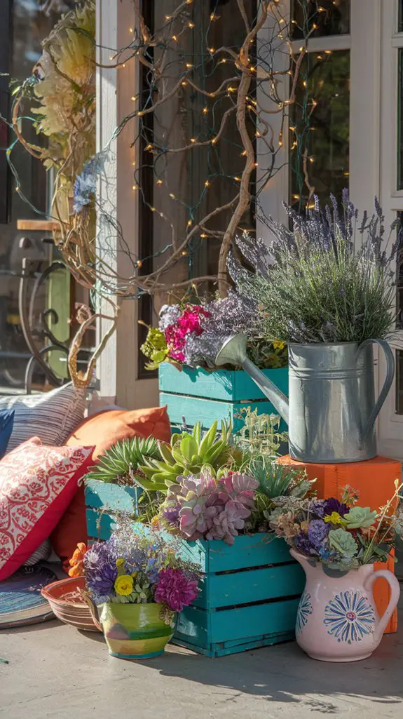 personalize patio with flowers